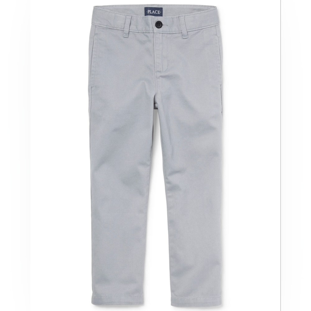 Pre-Owned Childrens Place Gray Uniform Pants Size 10 Slim Dry Cleaned